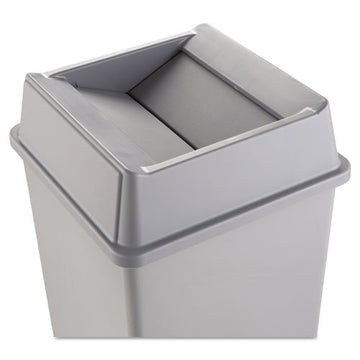 Rubbermaid® Commercial Untouchable Square Swing Top Lid, Plastic, 20.13w X 20.13d X 6.25h, Gray freeshipping - TVN Wholesale